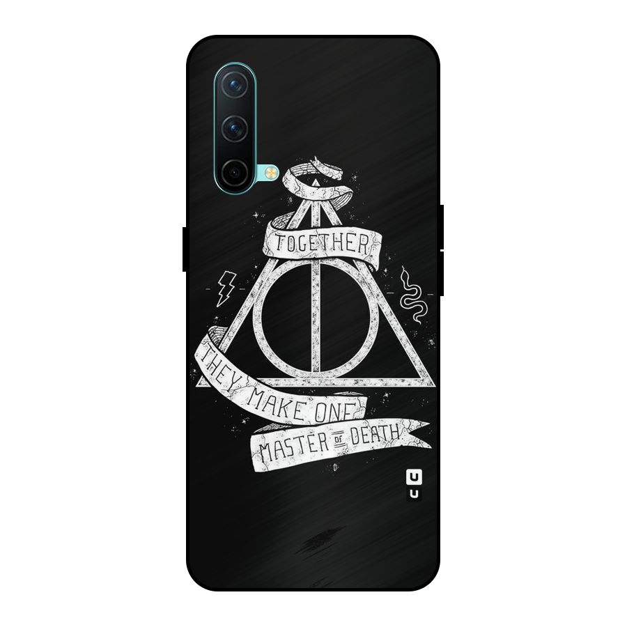 White Ribbon Metal Back Case for OnePlus Nord CE 5G