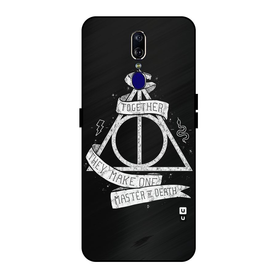 White Ribbon Metal Back Case for Oppo F11