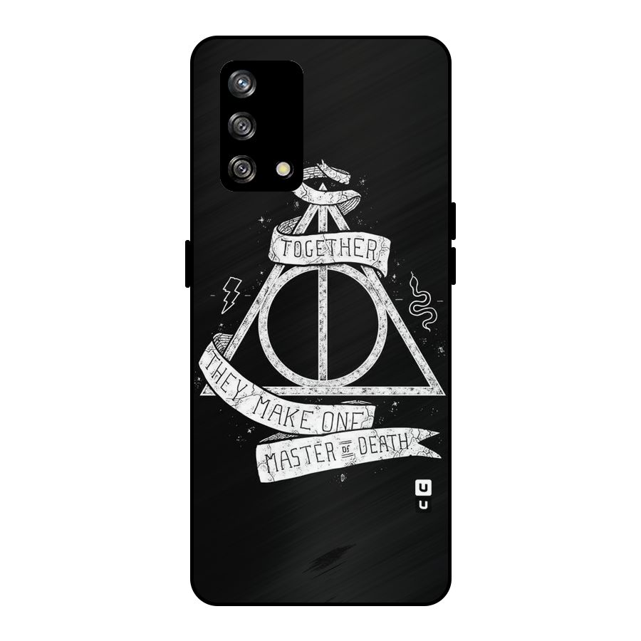 White Ribbon Metal Back Case for Oppo F19