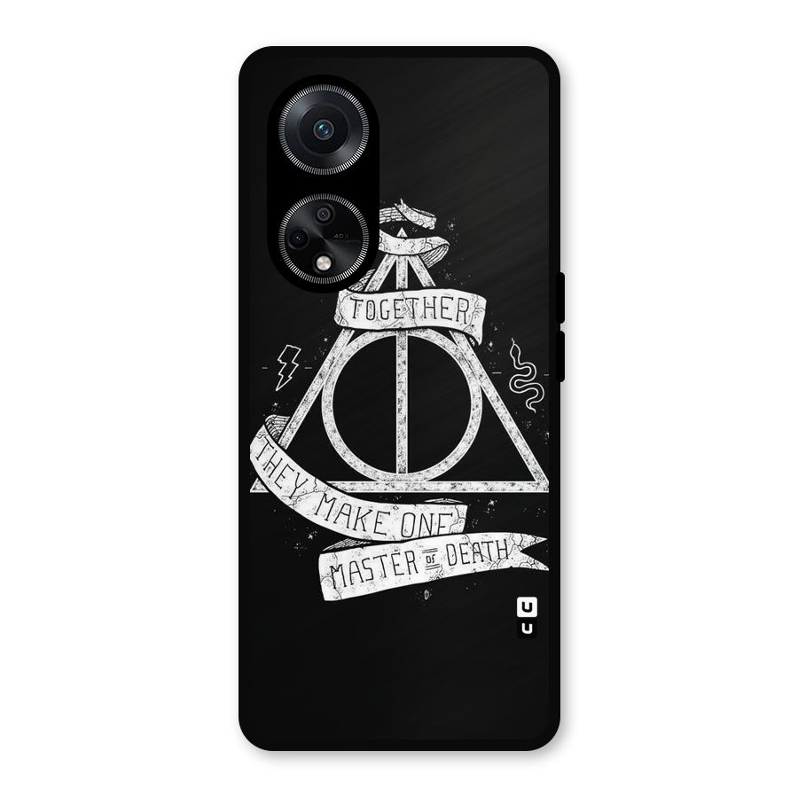 White Ribbon Metal Back Case for Oppo F23