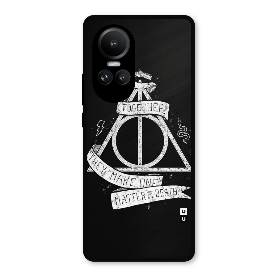 White Ribbon Metal Back Case for Oppo Reno10
