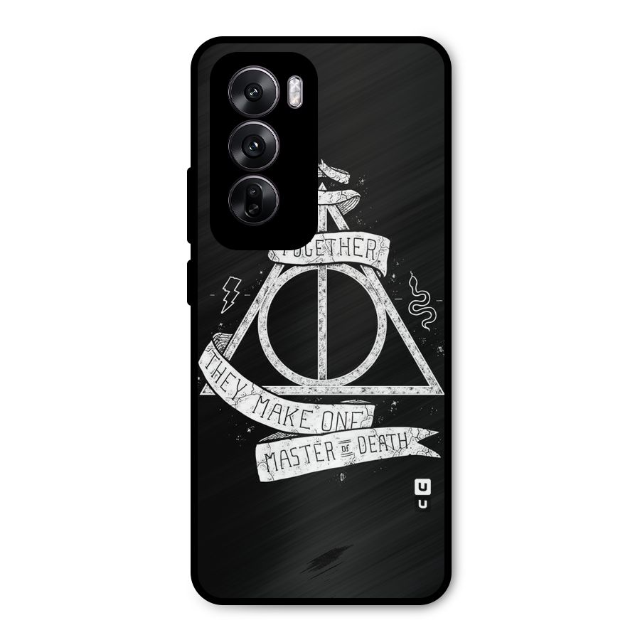 White Ribbon Metal Back Case for Oppo Reno12