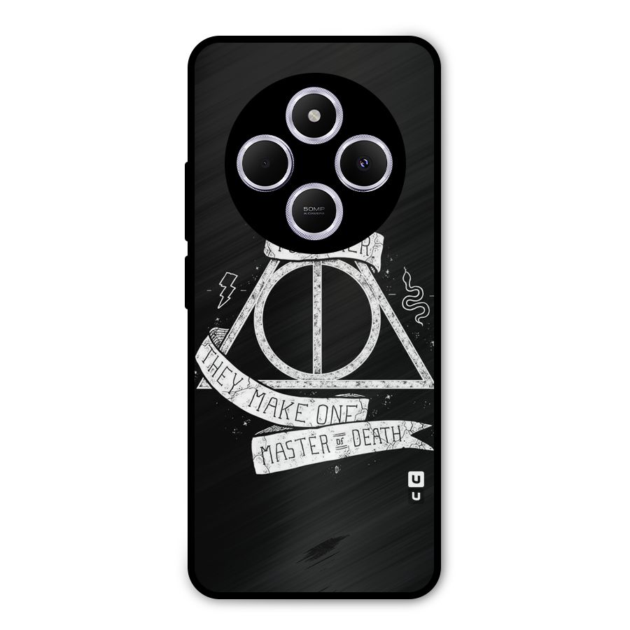 White Ribbon Metal Back Case for Poco C75 5G