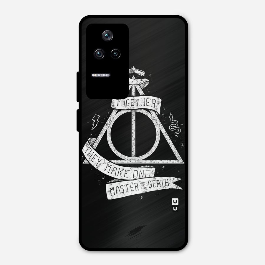 White Ribbon Metal Back Case for Poco F4 5G