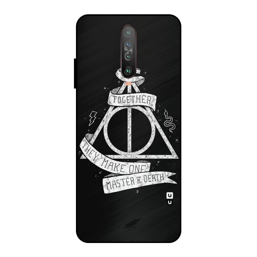 White Ribbon Metal Back Case for Poco X2