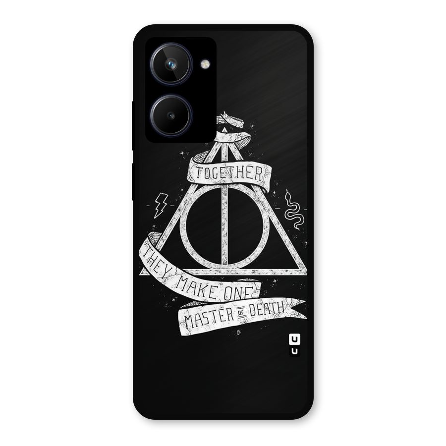 White Ribbon Metal Back Case for Realme 10