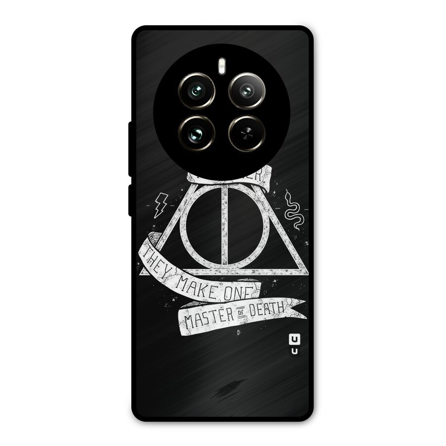 White Ribbon Metal Back Case for Realme 12 Pro