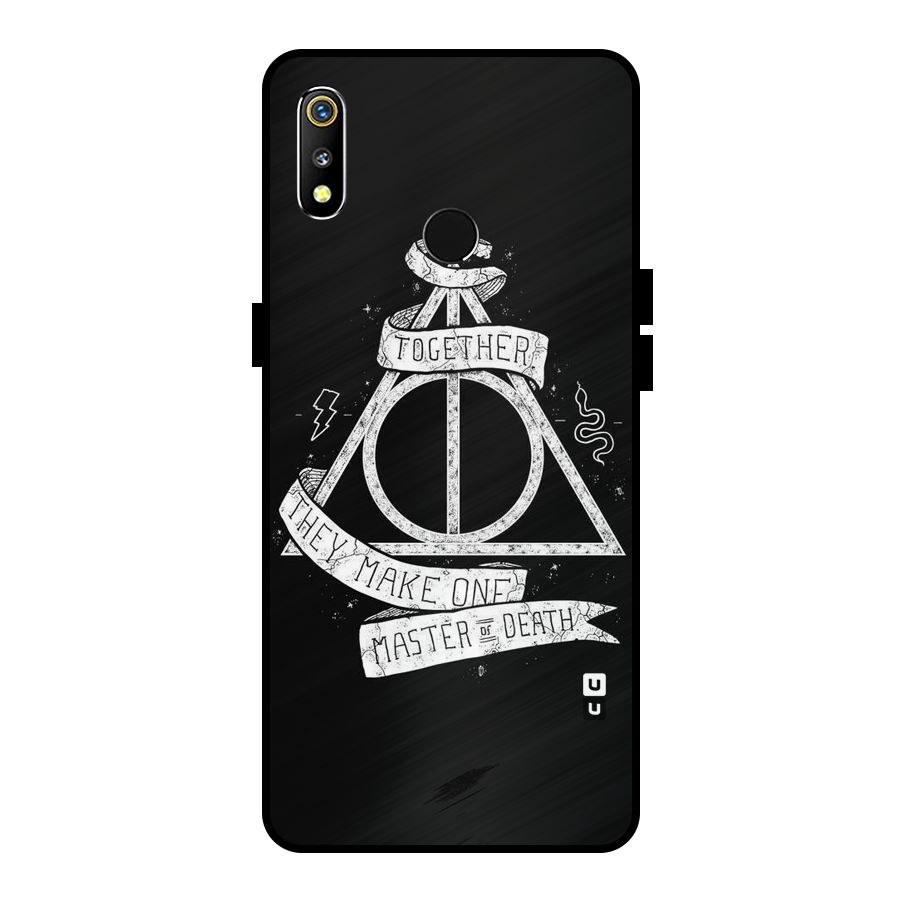 White Ribbon Metal Back Case for Realme 3