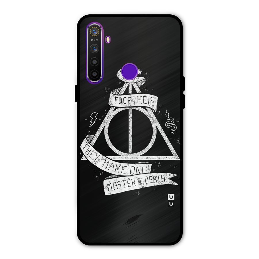 White Ribbon Metal Back Case for Realme 5