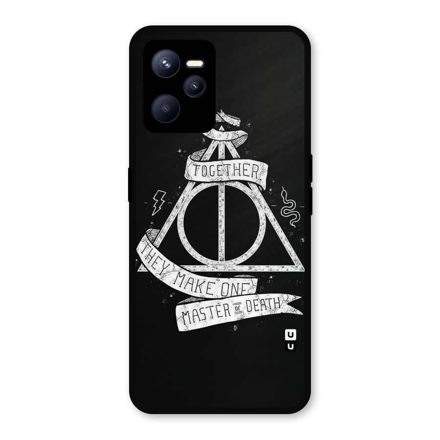 White Ribbon Metal Back Case for Realme C35
