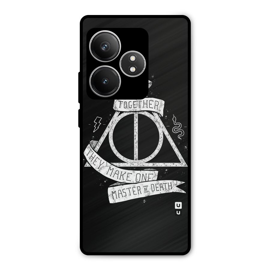 White Ribbon Metal Back Case for Realme GT 6T