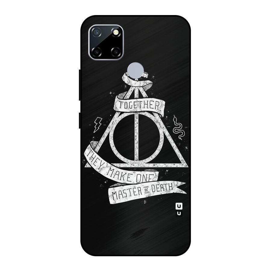 White Ribbon Metal Back Case for Realme Narzo 20