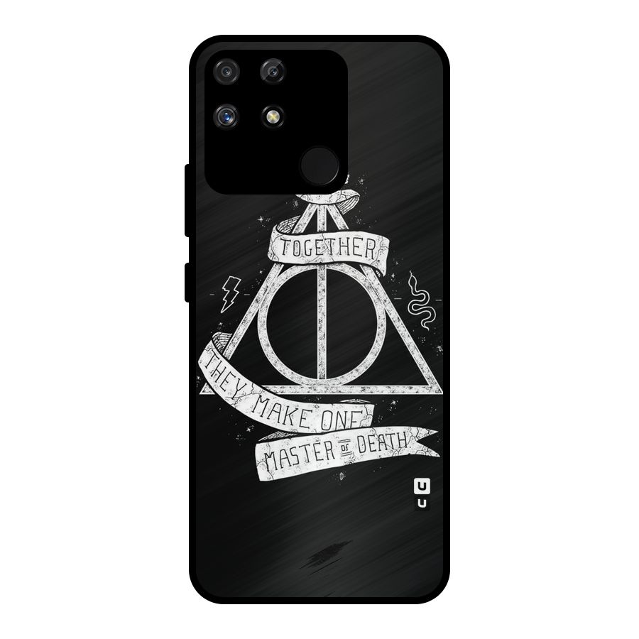 White Ribbon Metal Back Case for Realme Narzo 50A