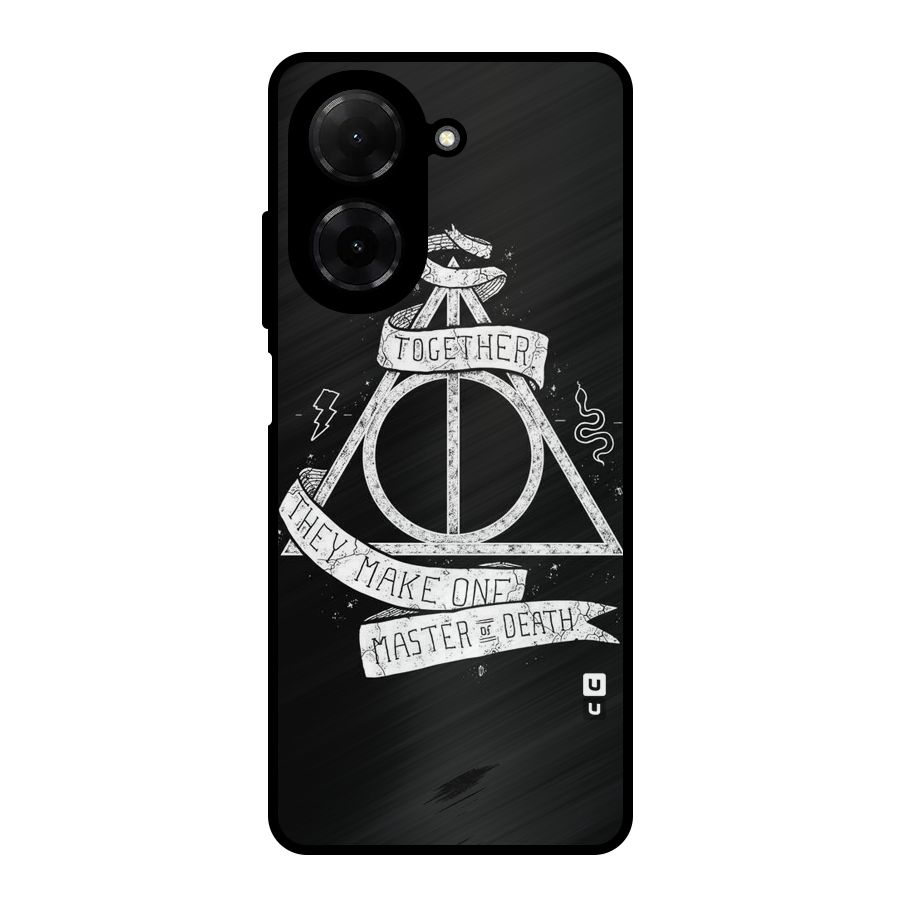 White Ribbon Metal Back Case for Redmi A5 4G