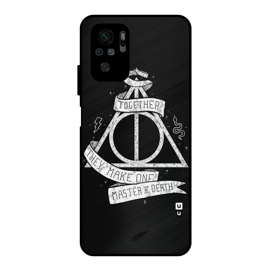White Ribbon Metal Back Case for Redmi Note 10S