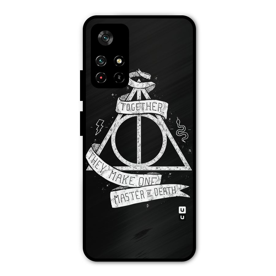 White Ribbon Metal Back Case for Redmi Note 11T 5G