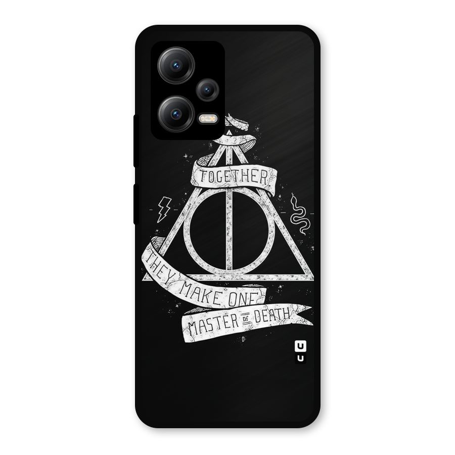 White Ribbon Metal Back Case for Redmi Note 12 5G