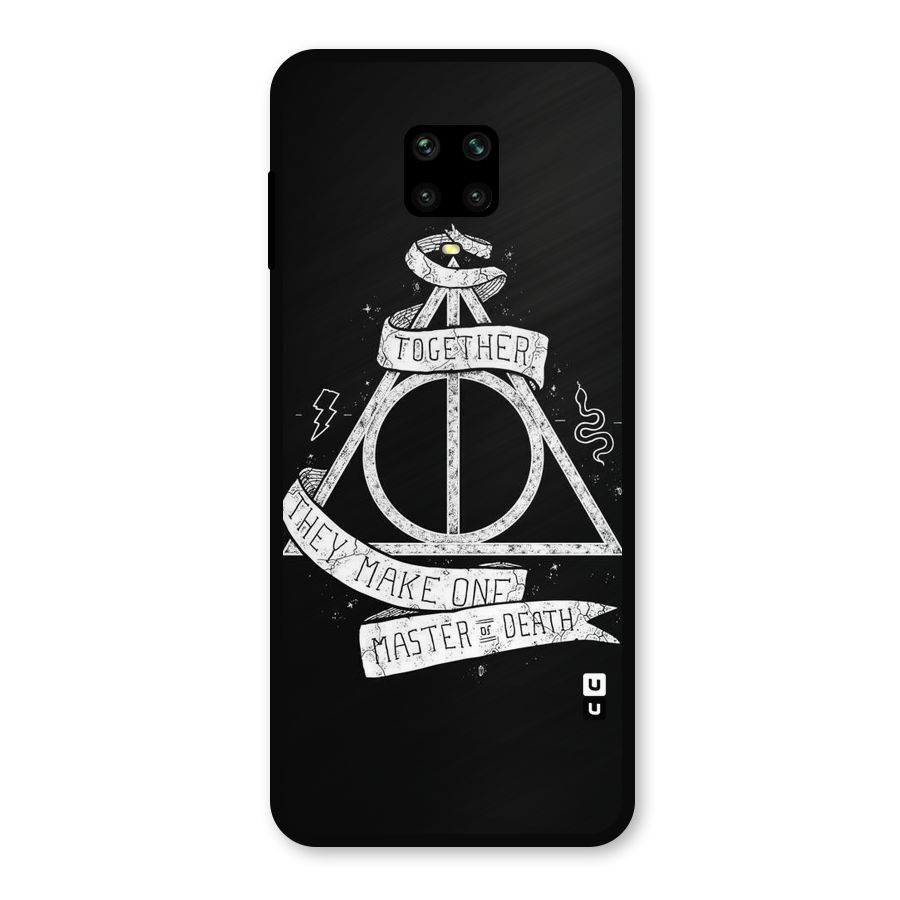 White Ribbon Metal Back Case for Redmi Note 9 Pro Max