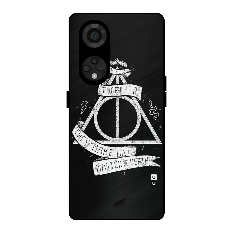 White Ribbon Metal Back Case for Reno8 T 5G