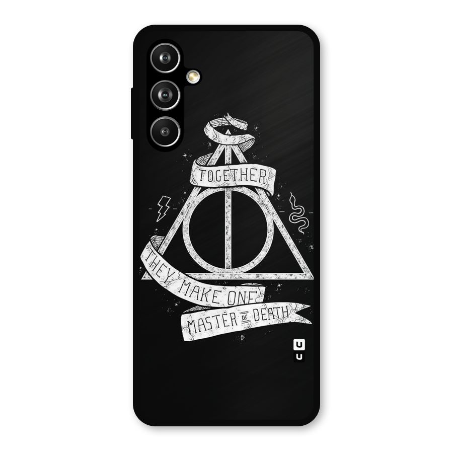 White Ribbon Metal Back Case for Samsung Galaxy M54