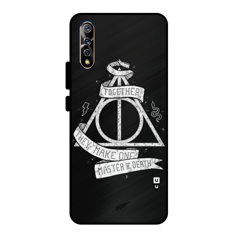 White Ribbon Metal Back Case for Vivo S1