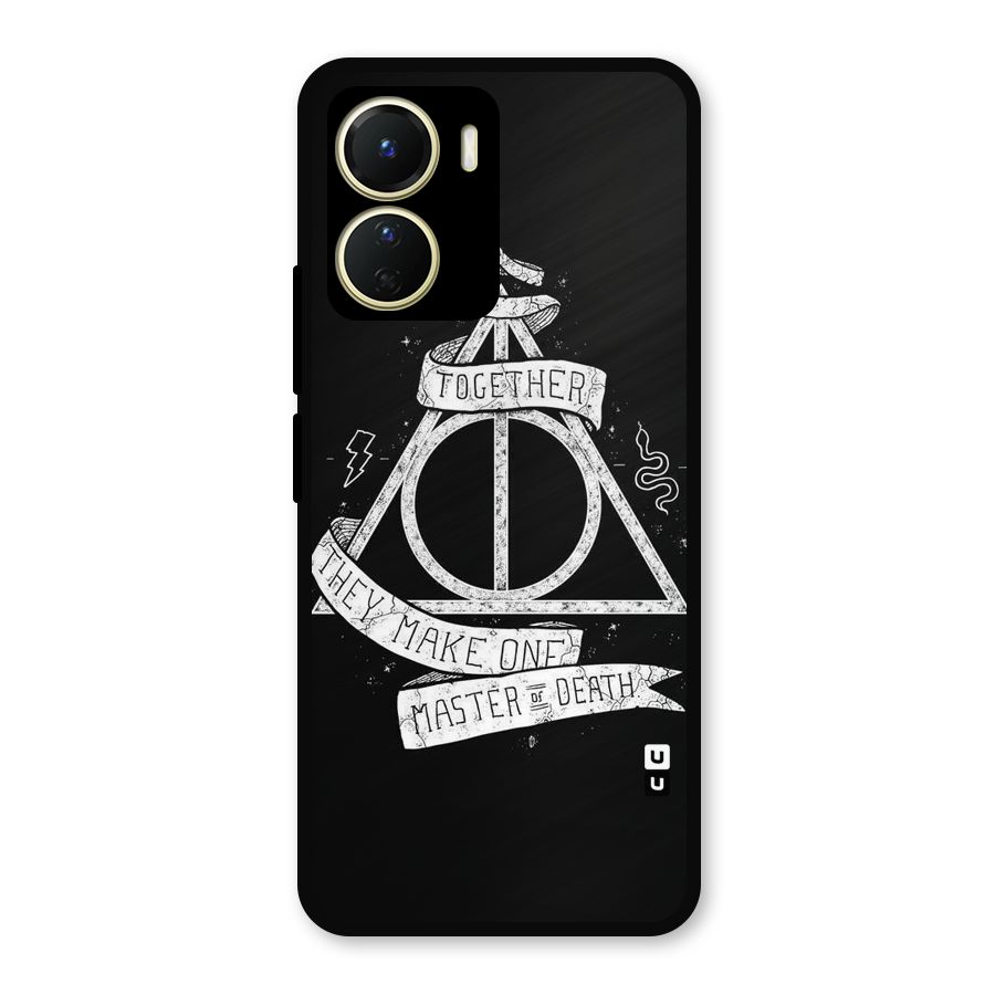 White Ribbon Metal Back Case for Vivo T2x