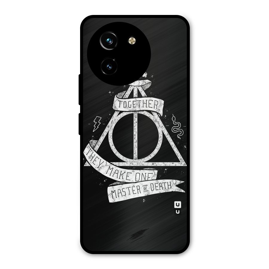White Ribbon Metal Back Case for Vivo T3x