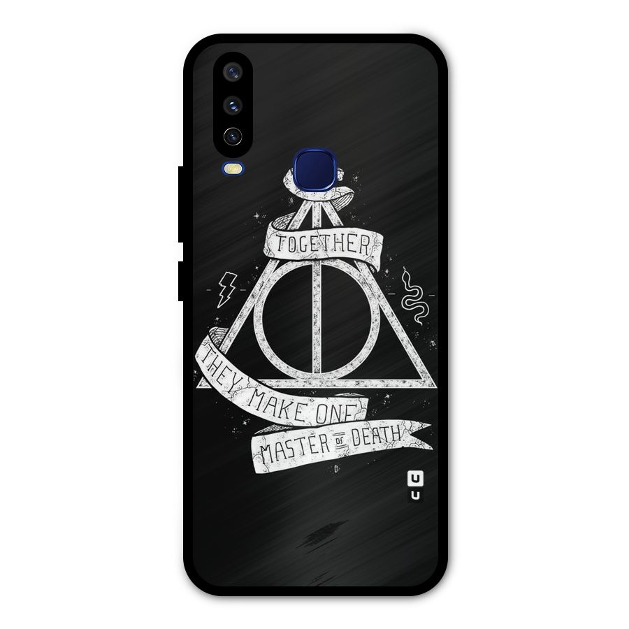 White Ribbon Metal Back Case for Vivo V17