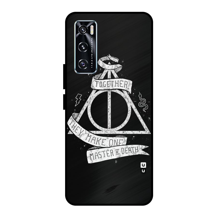 White Ribbon Metal Back Case for Vivo V20 SE