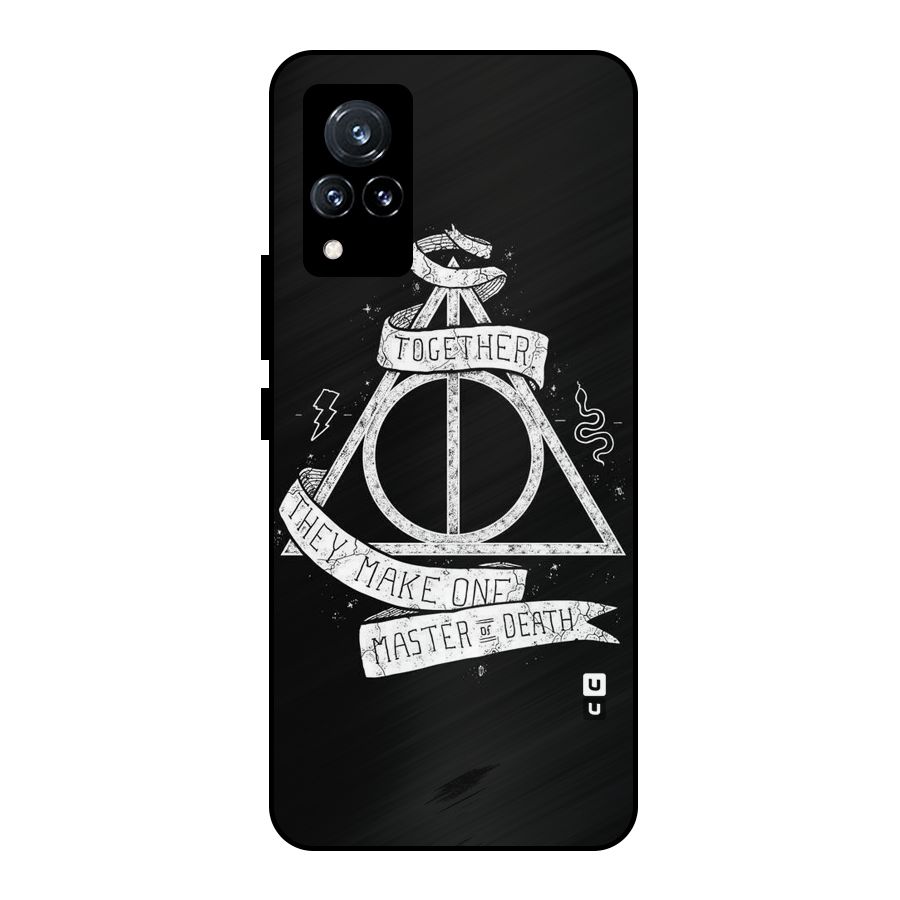 White Ribbon Metal Back Case for Vivo V21 5G