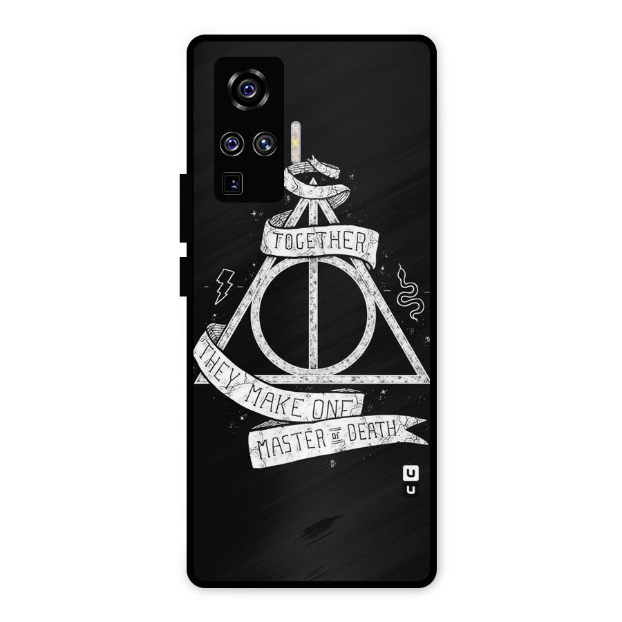 White Ribbon Metal Back Case for Vivo X50 Pro
