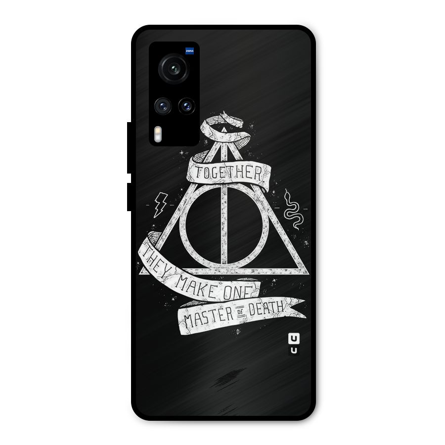 White Ribbon Metal Back Case for Vivo X60