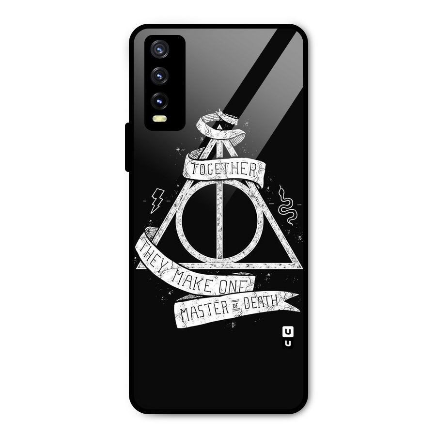 White Ribbon Metal Back Case for Vivo Y20