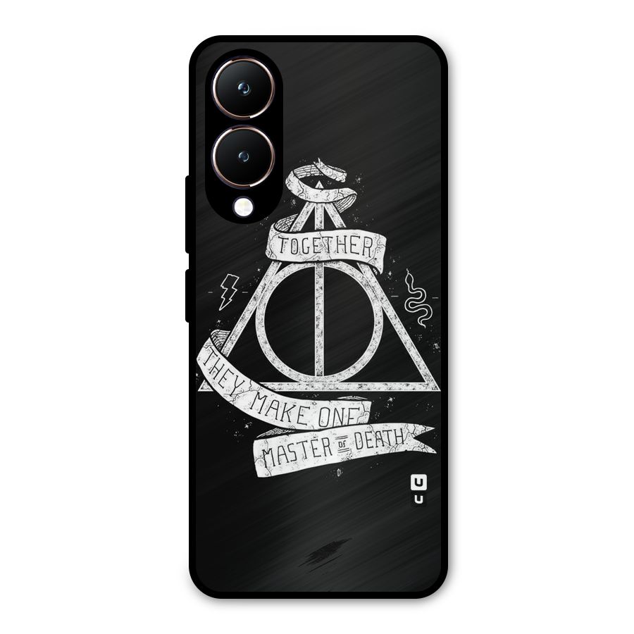 White Ribbon Metal Back Case for Vivo Y28
