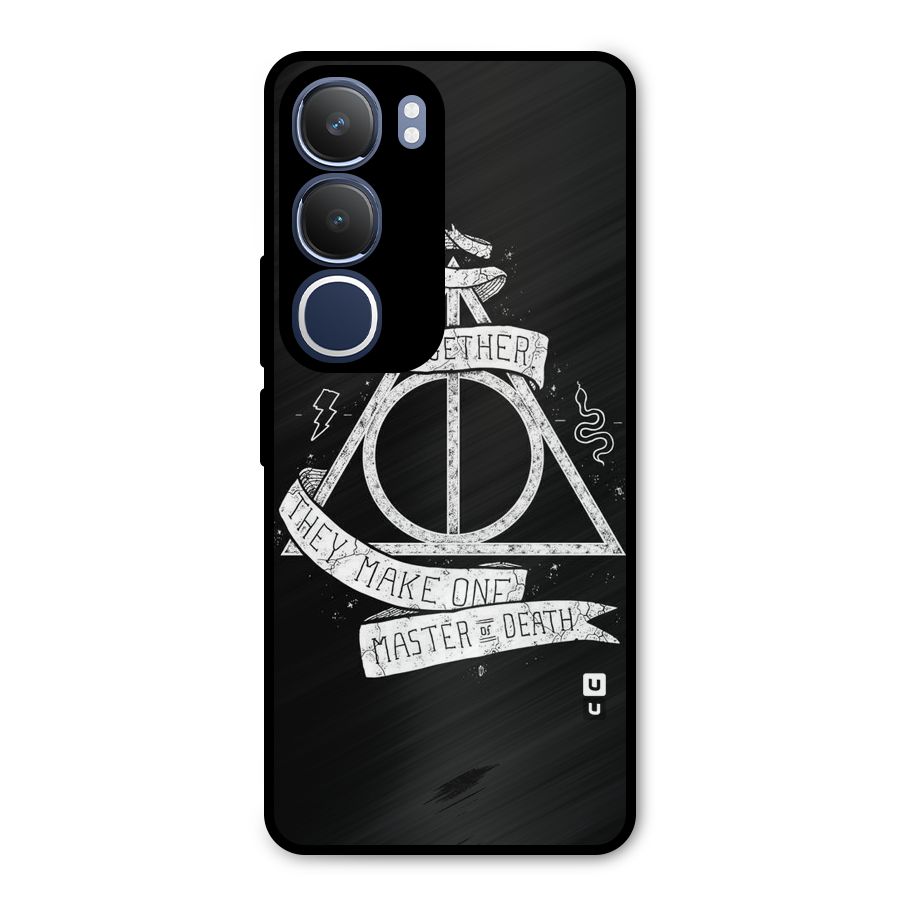 White Ribbon Metal Back Case for Vivo Y29