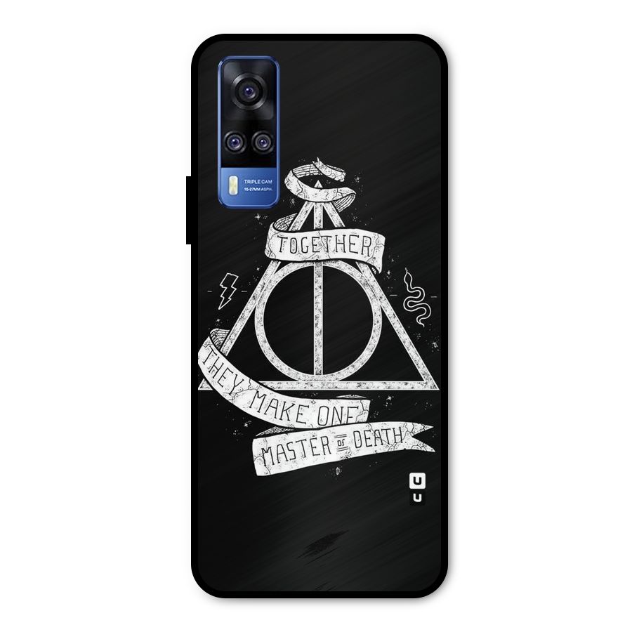 White Ribbon Metal Back Case for Vivo Y31