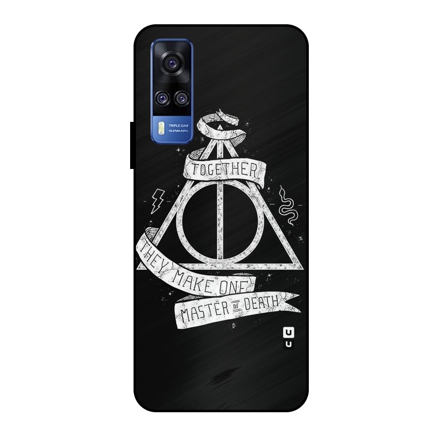 White Ribbon Metal Back Case for Vivo Y51