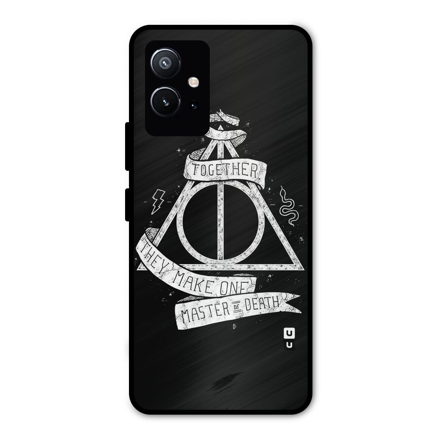 White Ribbon Metal Back Case for Vivo Y75 5G