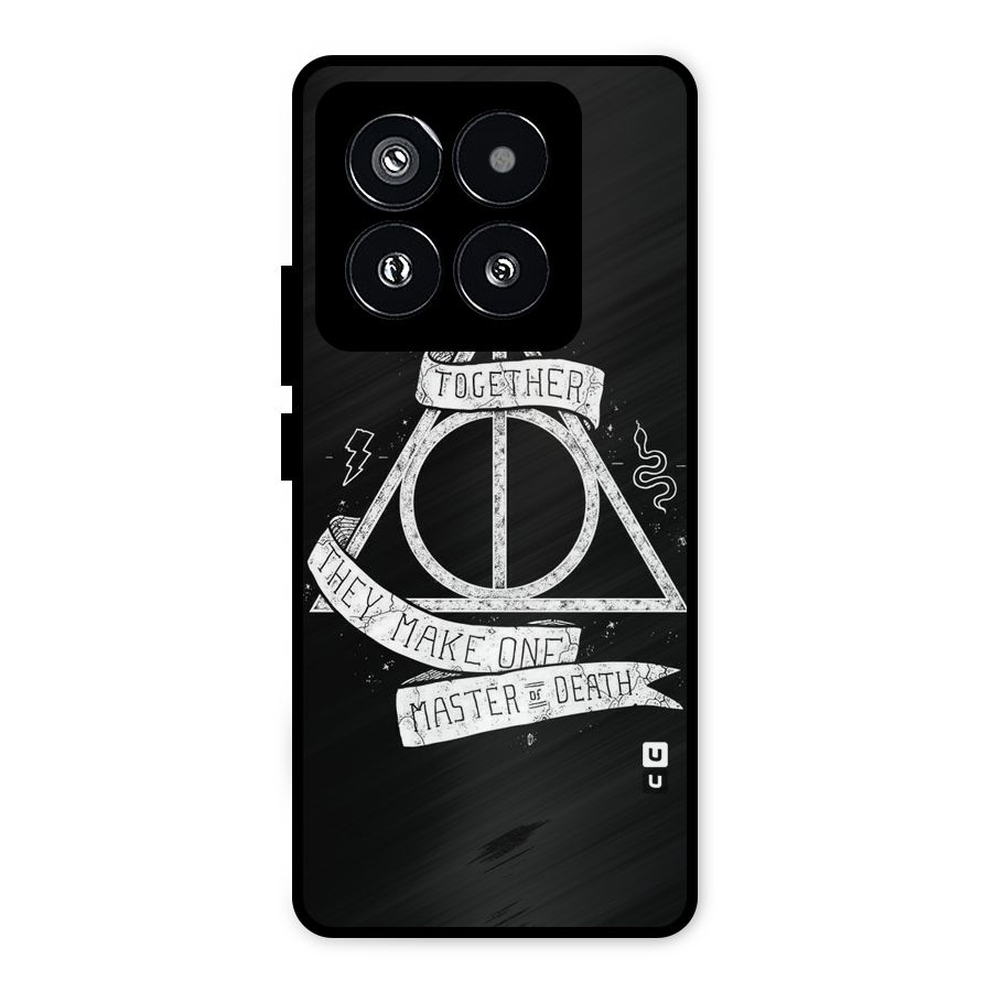 White Ribbon Metal Back Case for Xiaomi 14 Pro