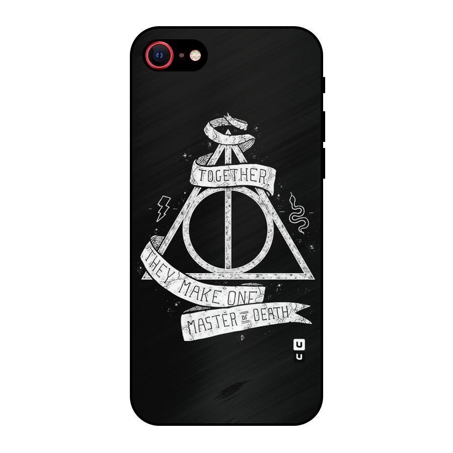 White Ribbon Metal Back Case for iPhone 7