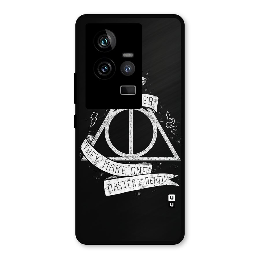 White Ribbon Metal Back Case for iQOO 11 5G