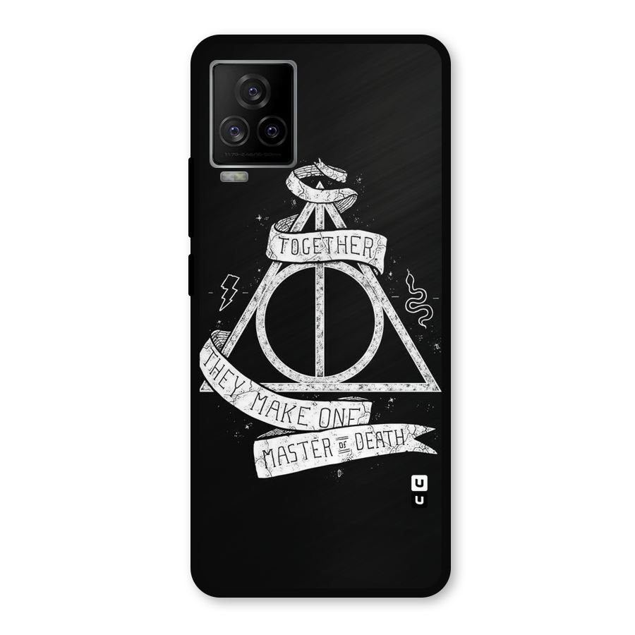 White Ribbon Metal Back Case for iQOO 7 Legend 5G