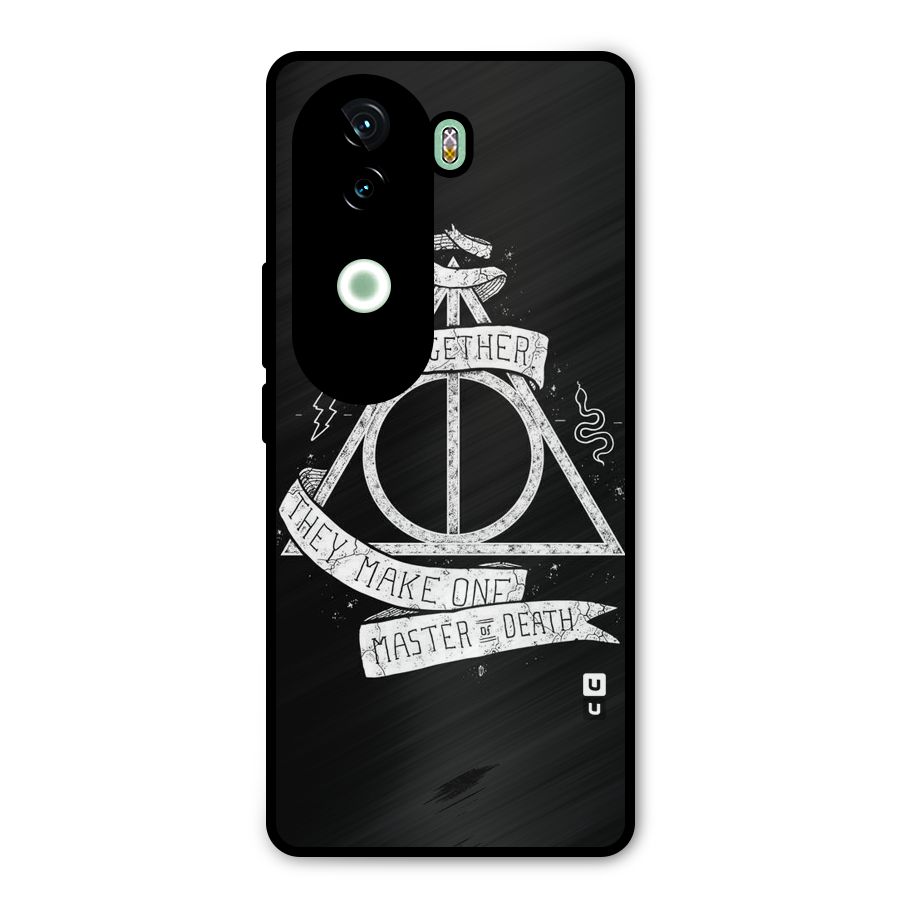 White Ribbon Metal Back Case for iQOO Z9s