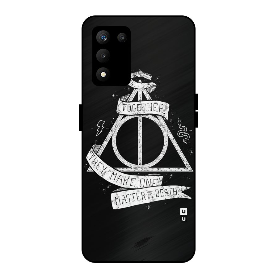 White Ribbon Metal Back Case for realme 9 5G SE