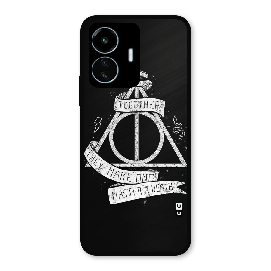White Ribbon Metal Back Case for vivo iQOO Z6 Lite 5G