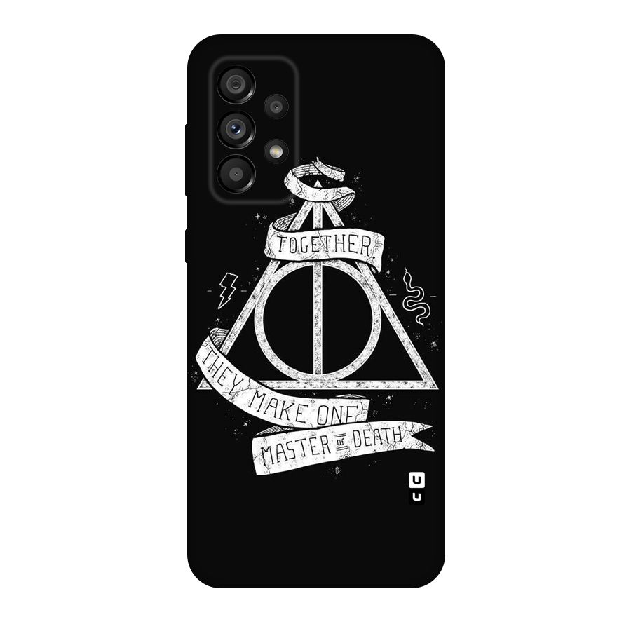 White Ribbon Original Polycarbonate Back Case for Galaxy A73 5G