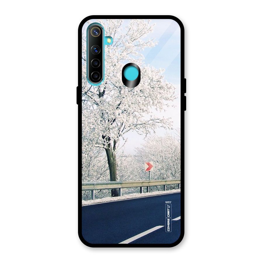 White Snow Tree Glass Back Case for Realme 5