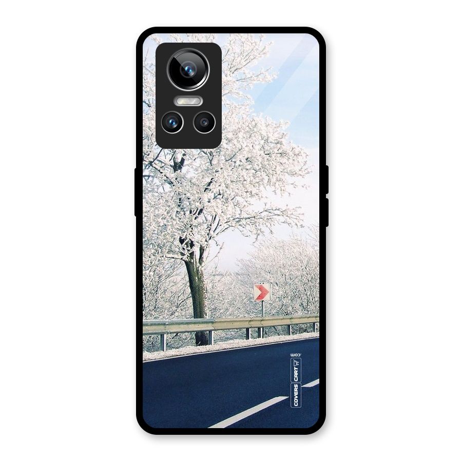 White Snow Tree Glass Back Case for Realme GT Neo 3
