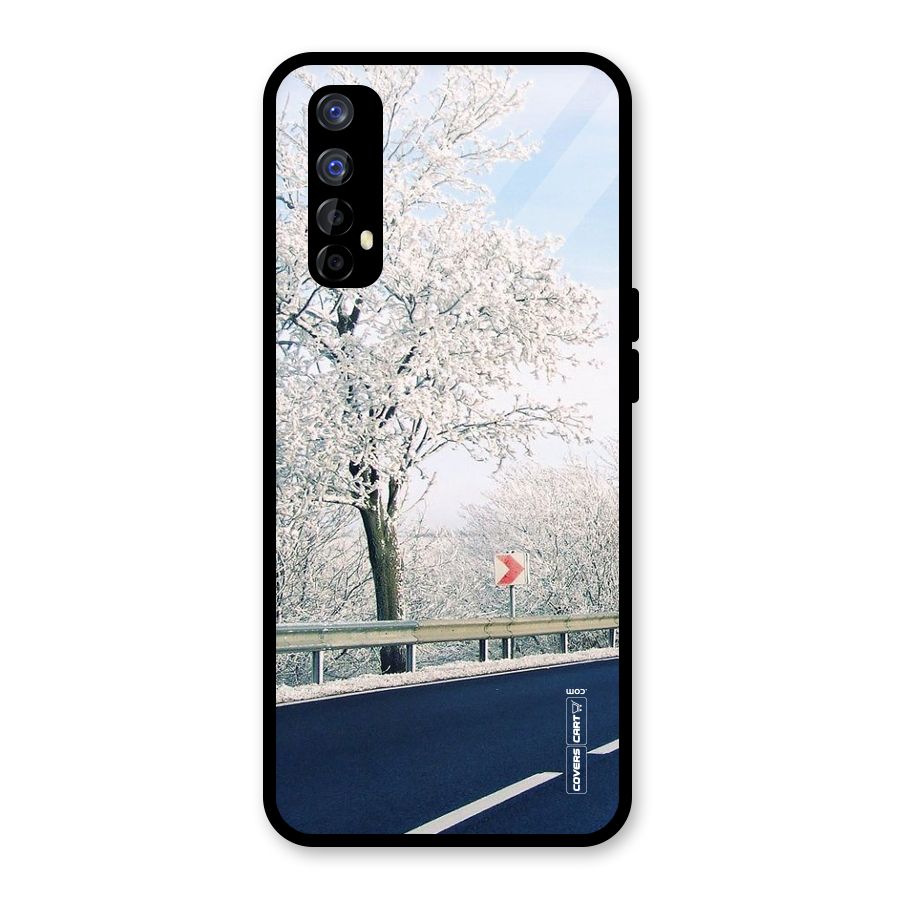 White Snow Tree Glass Back Case for Realme Narzo 20 Pro
