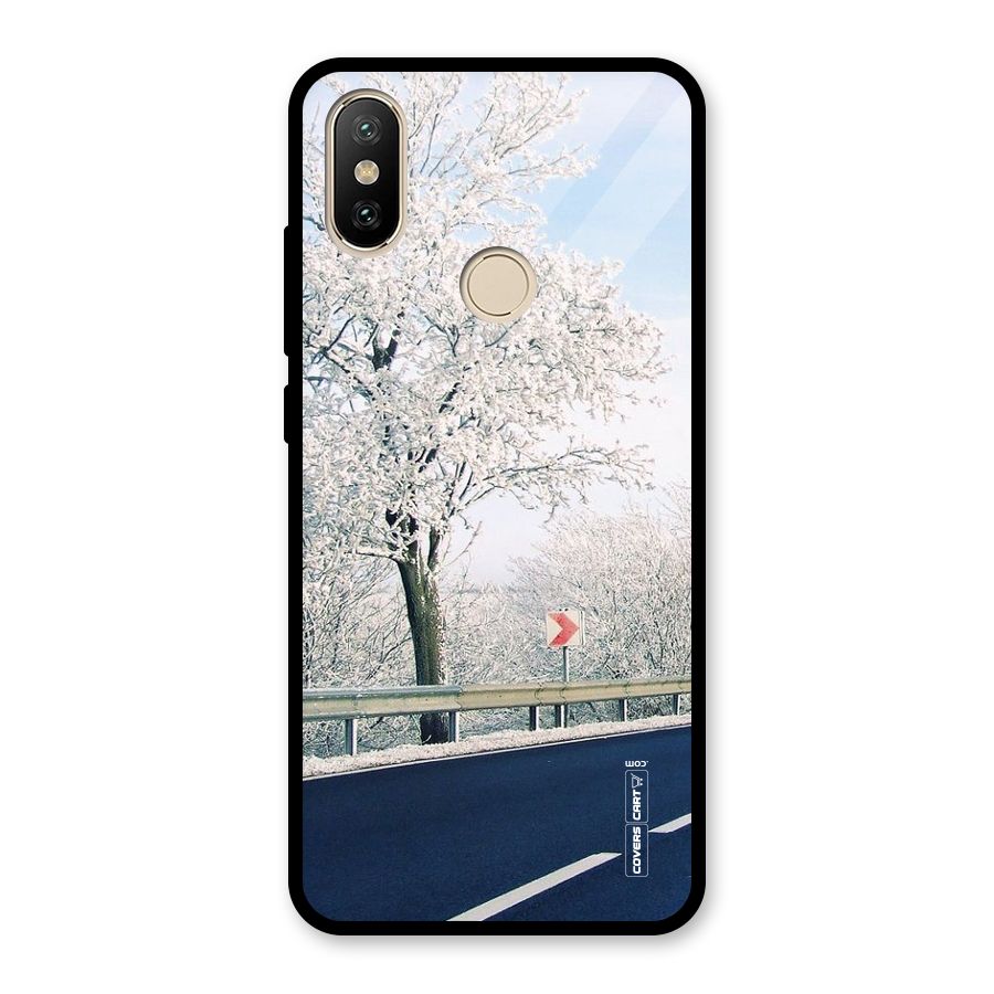 White Snow Tree Glass Back Case for Redmi A2